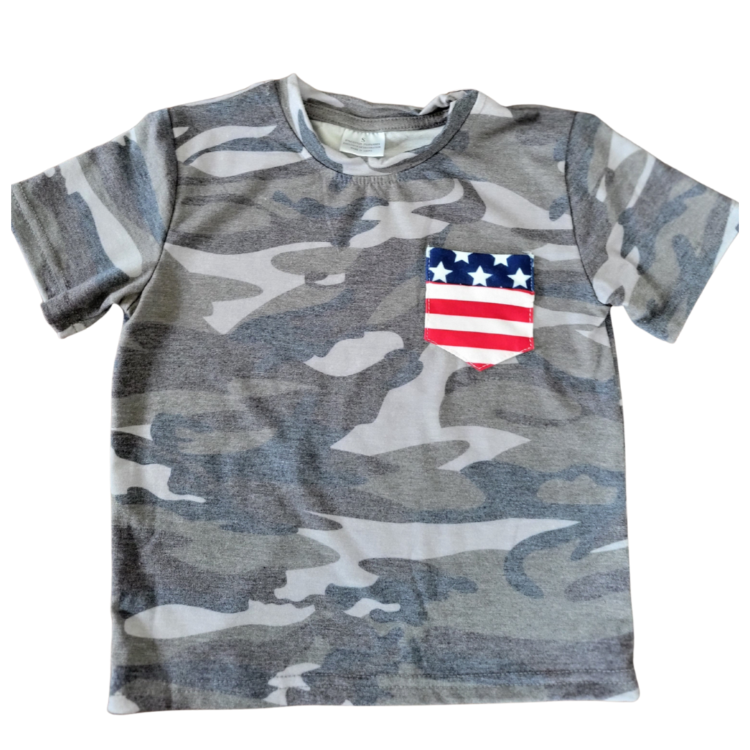 camo 4th of july shirt