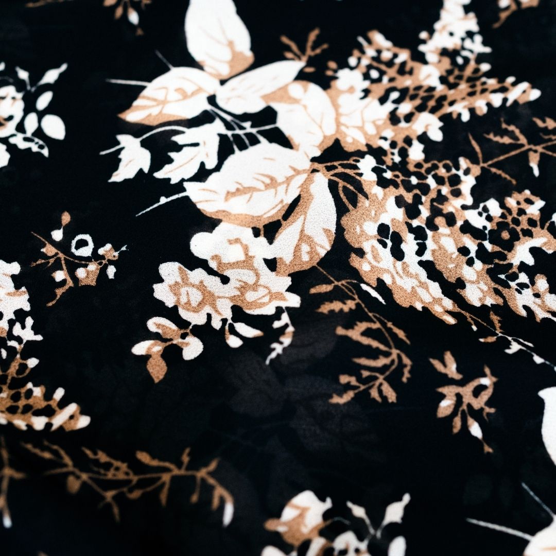 Black Floral Duster - Women