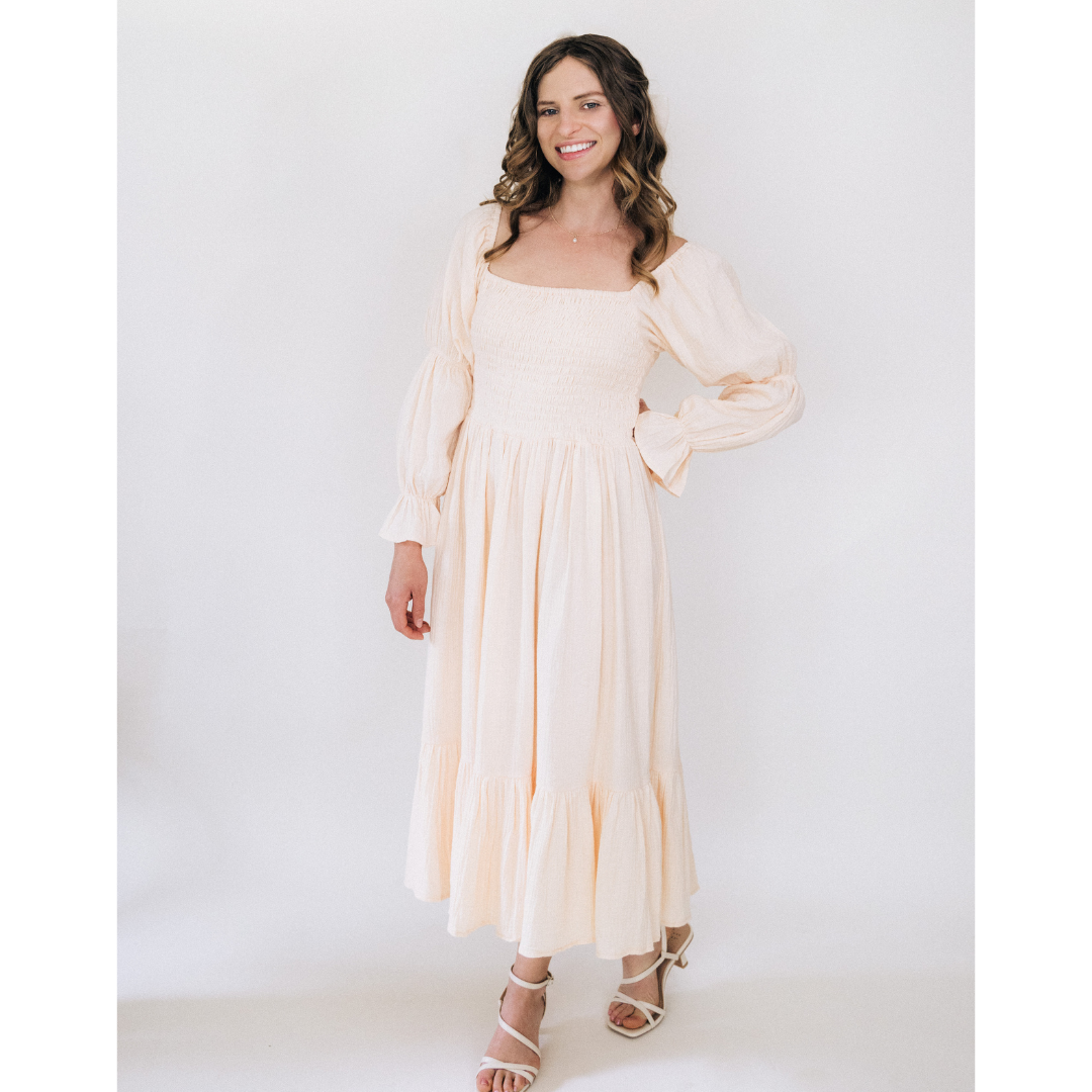 Mommy and Son Cream Muslin Outfits
