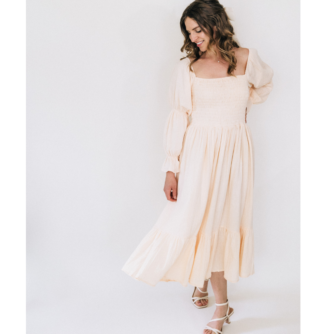 Mommy and Son Cream Muslin Outfits