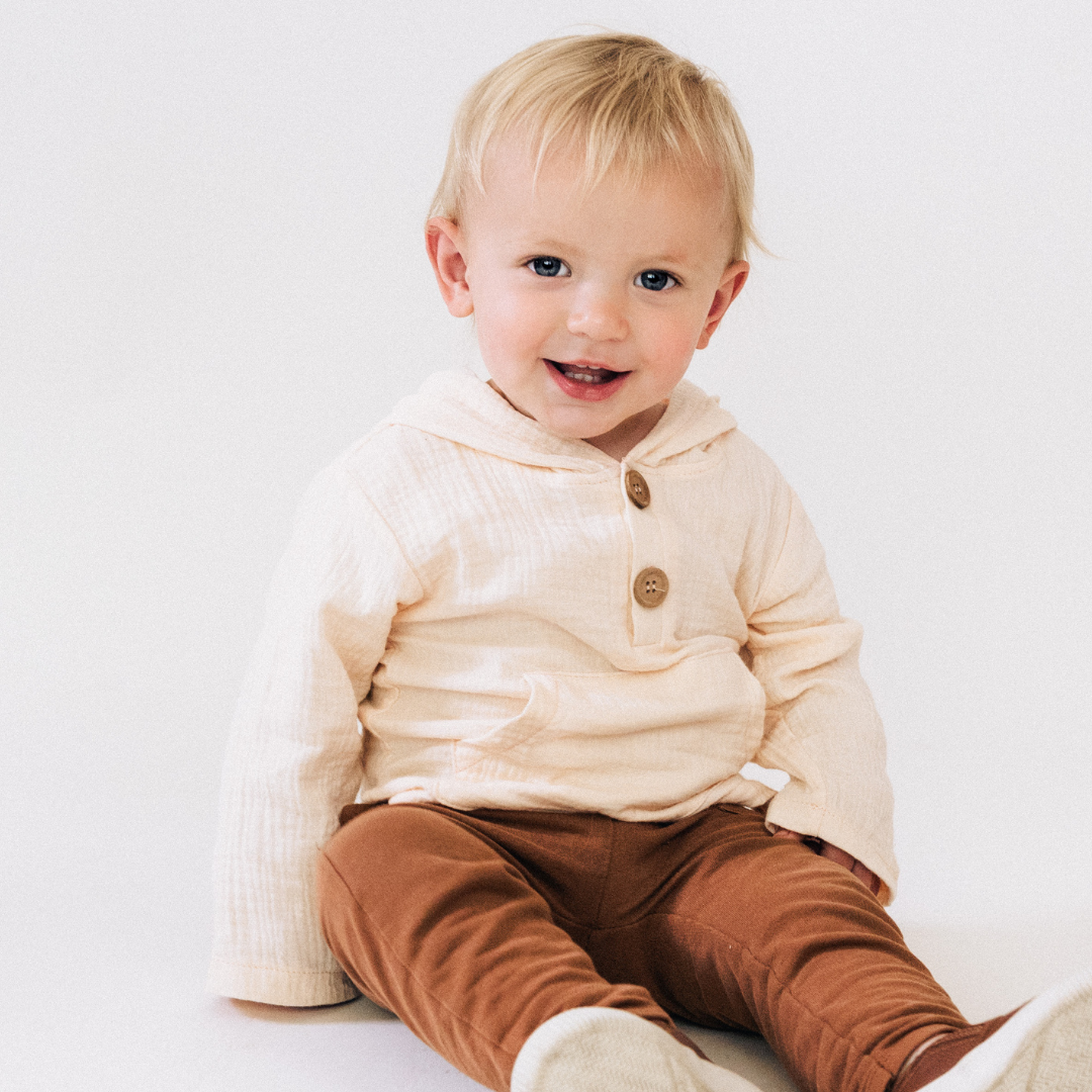 Mommy and Son Cream Muslin Outfits