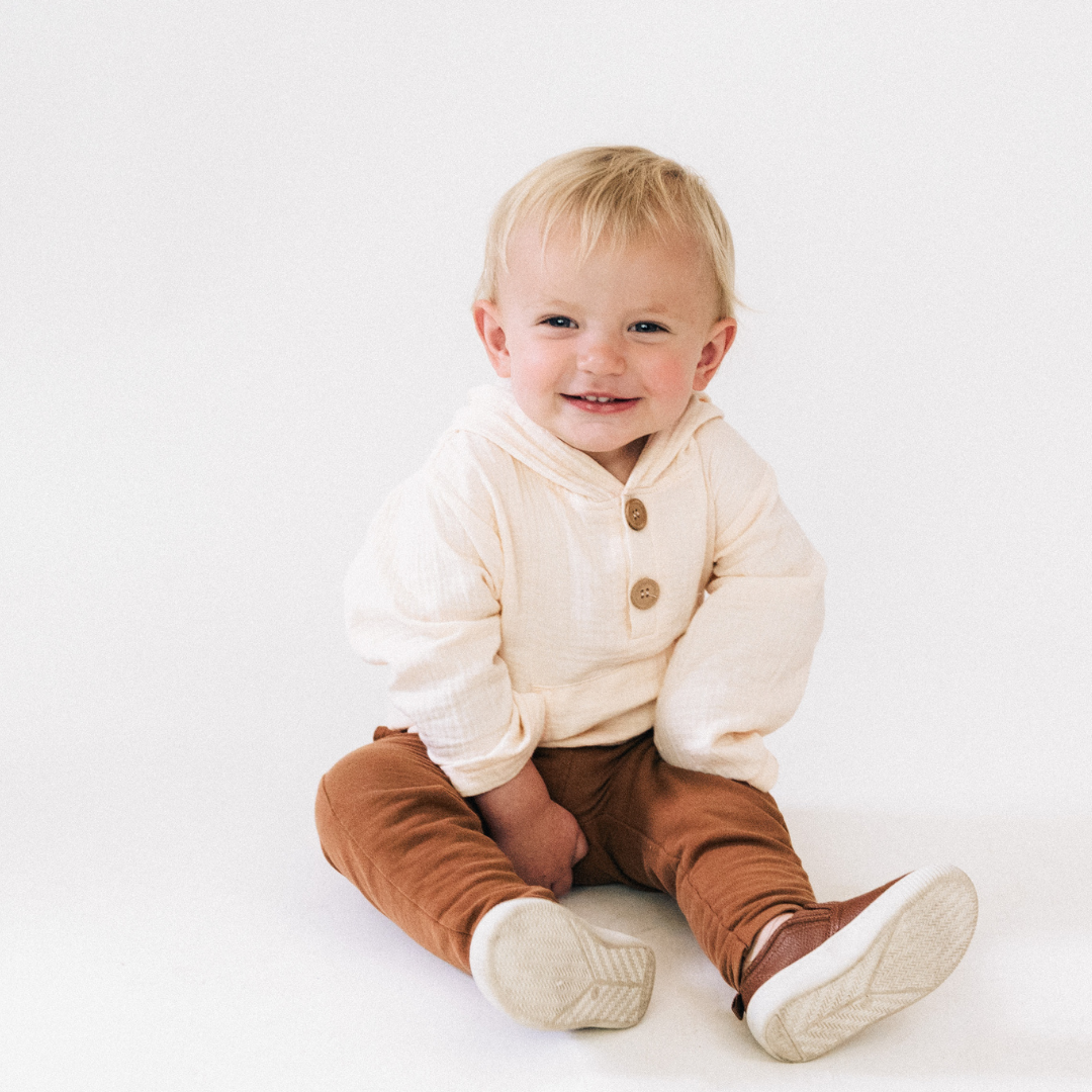 Mommy and Son Cream Muslin Outfits