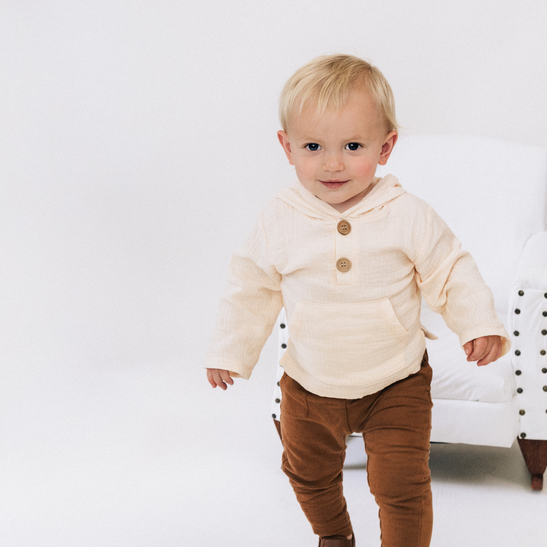 Mommy and Son Cream Muslin Outfits