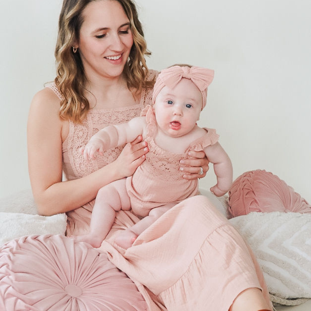 Dusty Rose Crochet Mommy & Me Dress - Infant