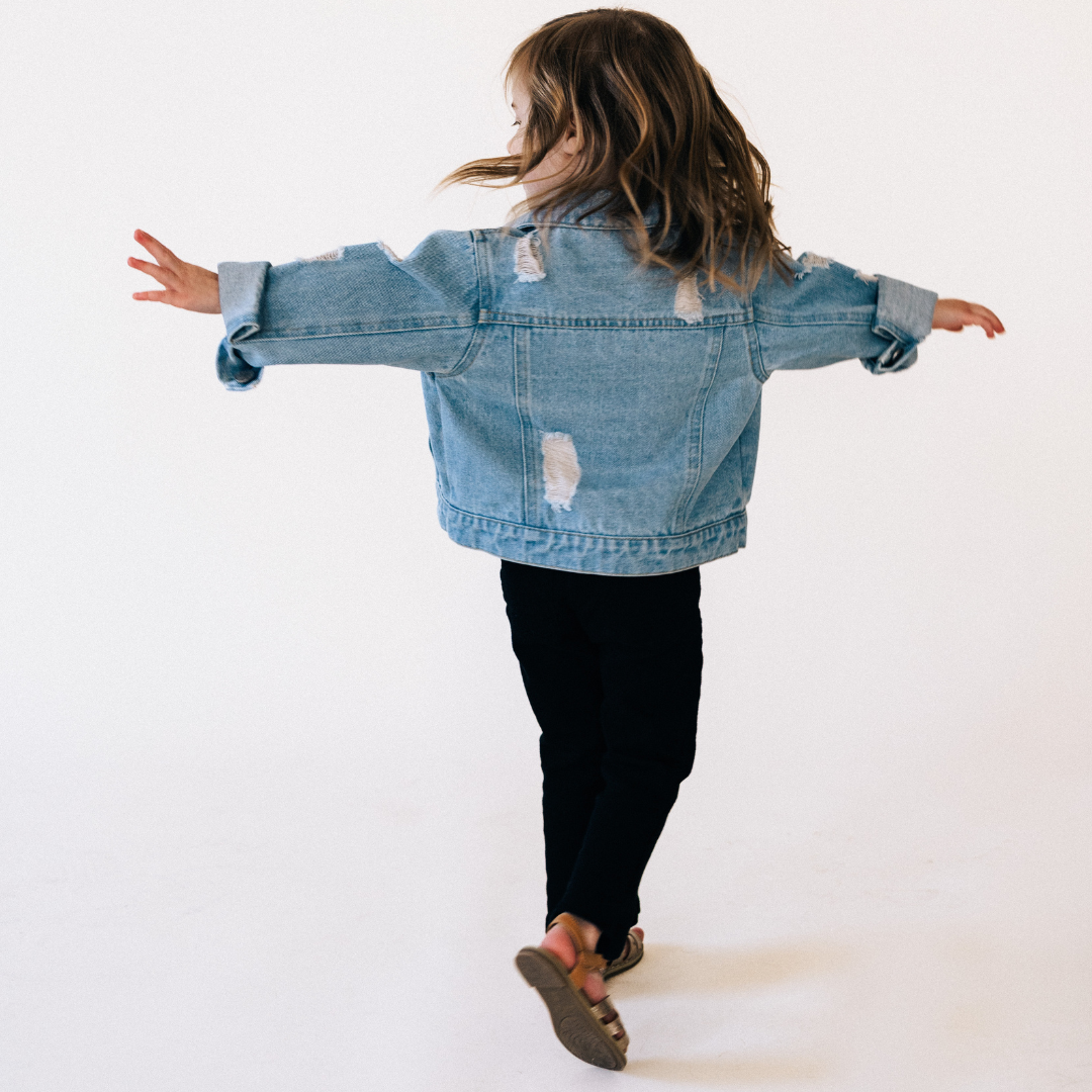 Distressed Denim Jean Jacket