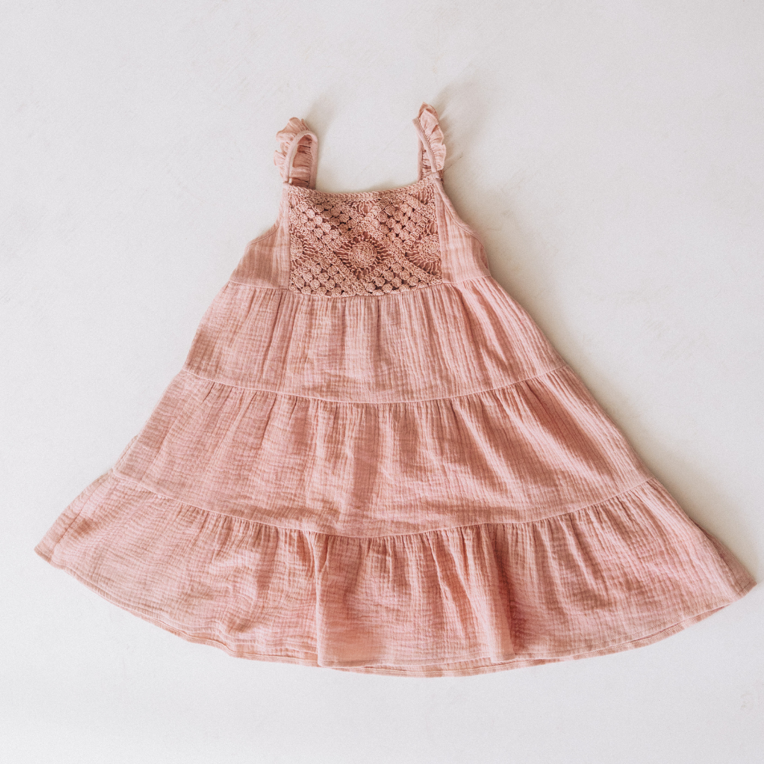 Dusty Rose Crochet Mommy & Me Dresses