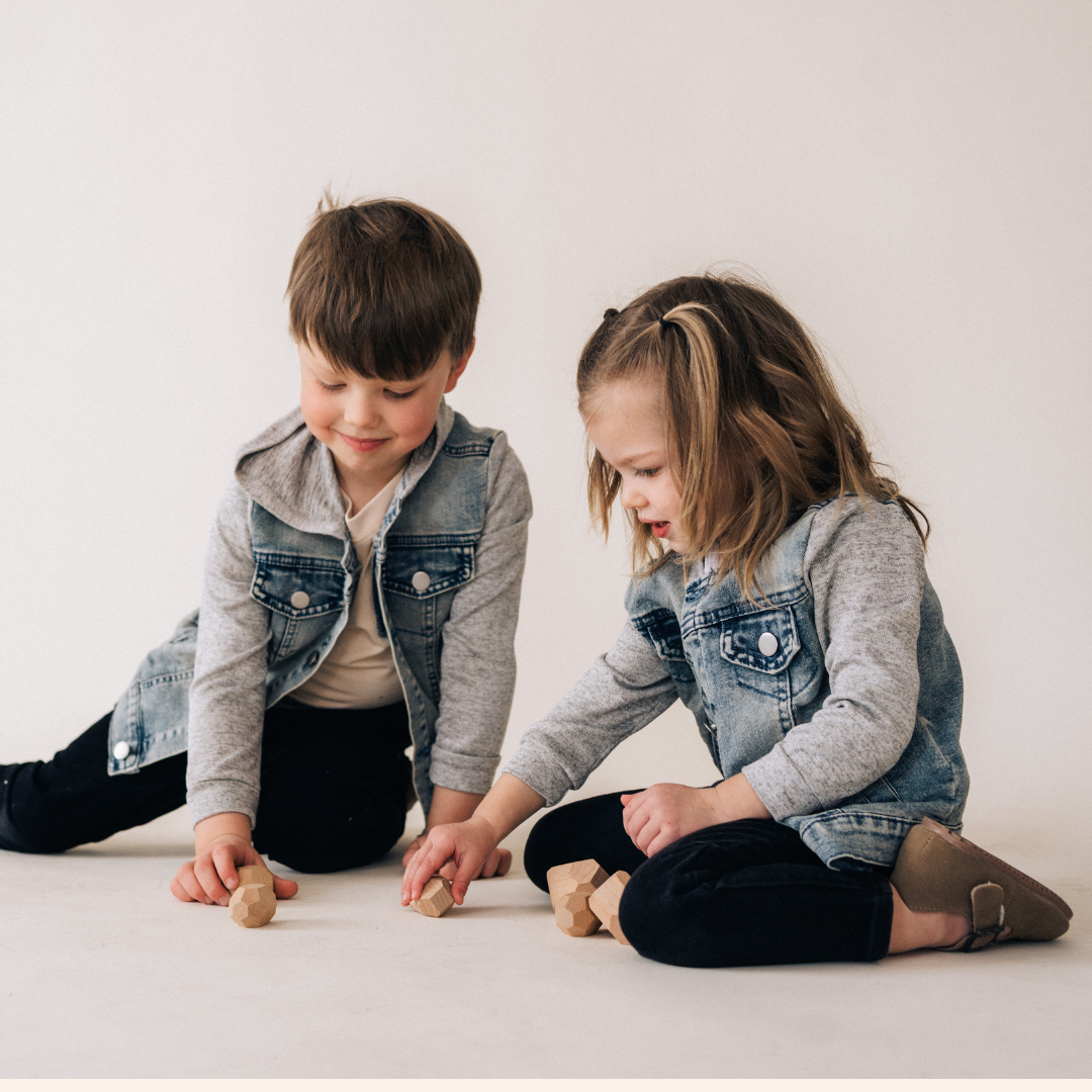Hooded Denim Jacket- Mom & Son