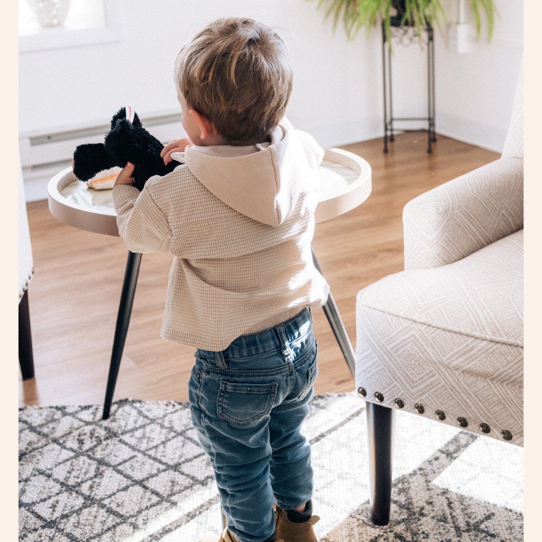 Textured Khaki Jacket- Mom & Son