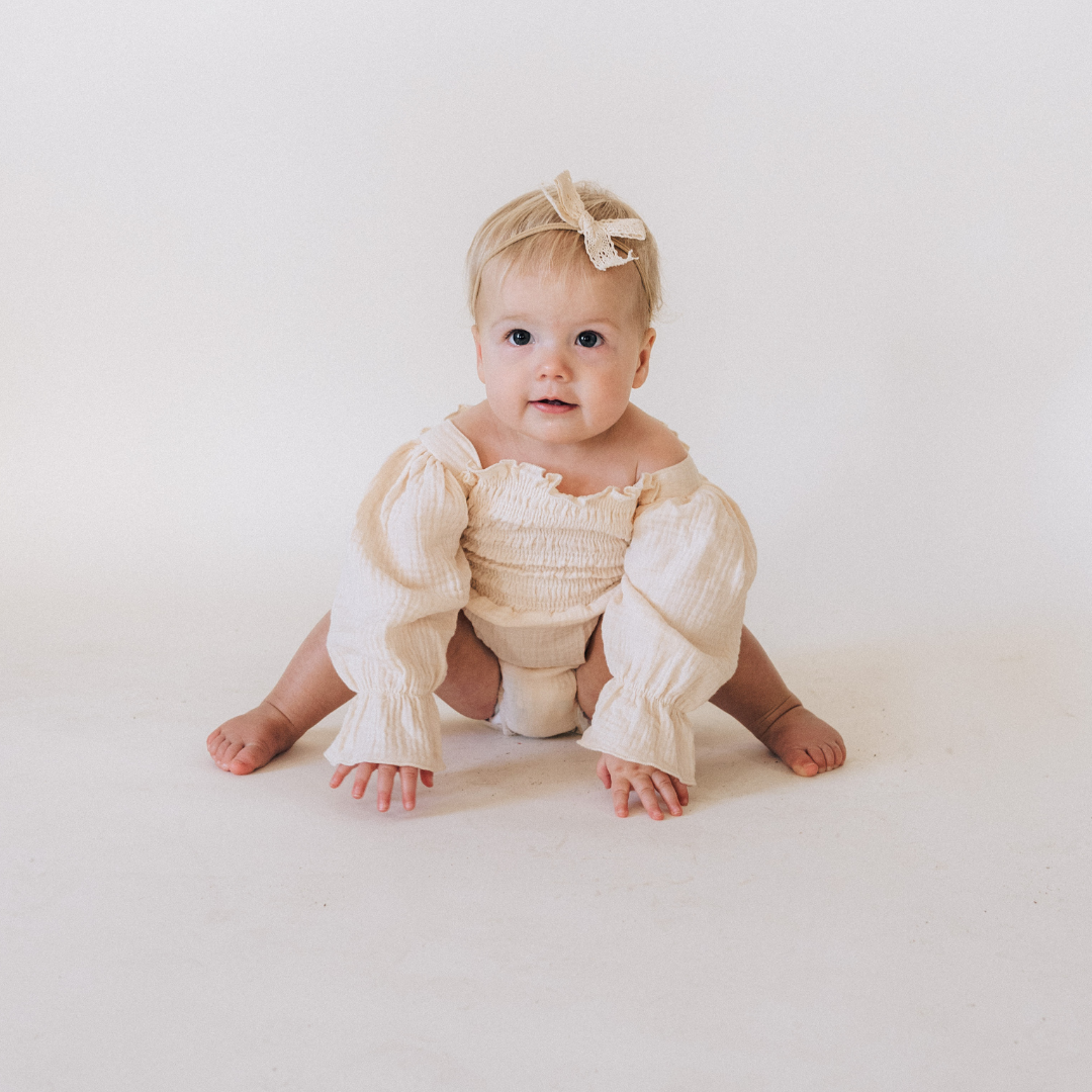 Muslin Puffed Sleeve Mommy & Me Dress - Infant