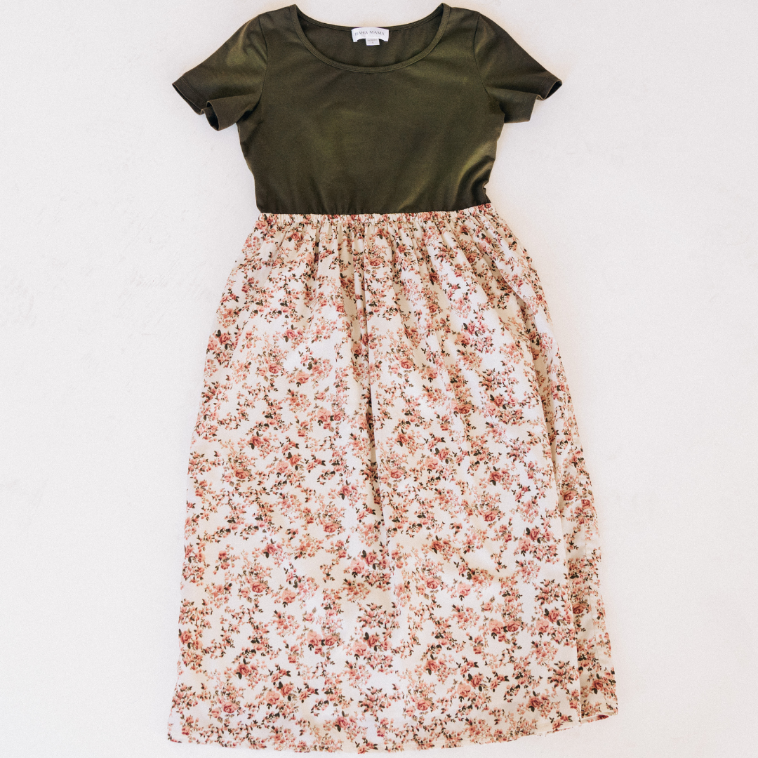 Olive Green Mommy & Son Outfits