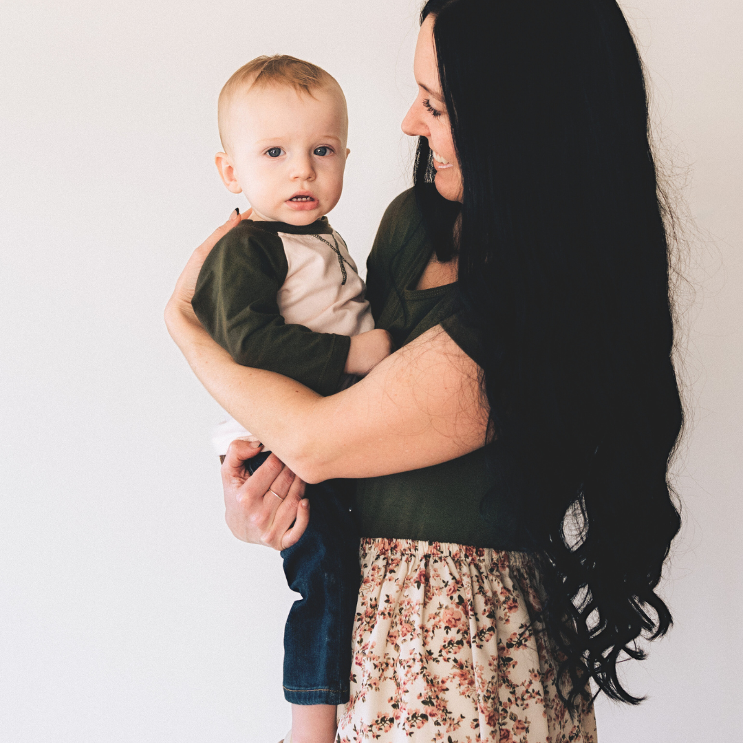 Olive Green Mommy & Son Outfits