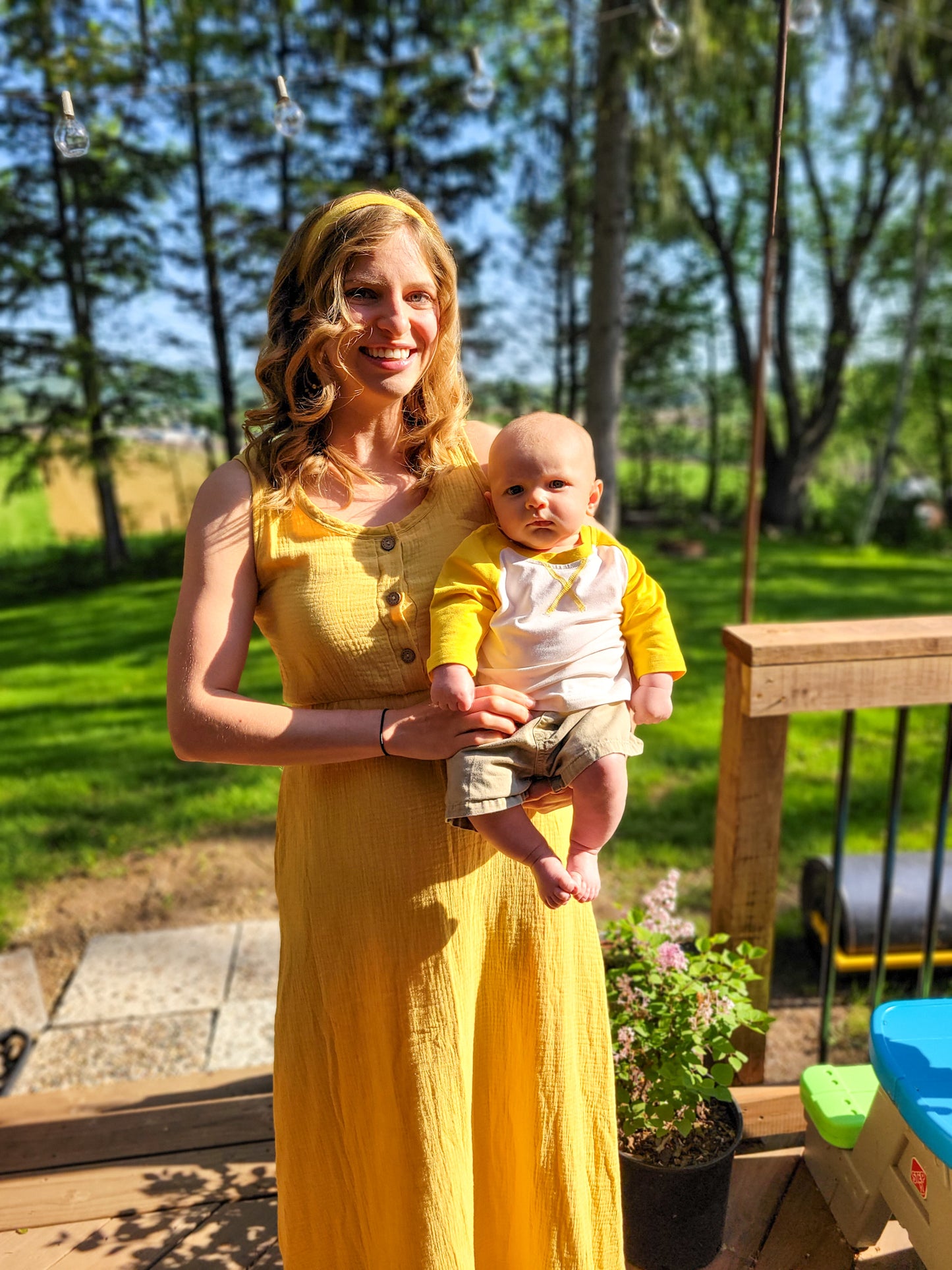 Mommy & Son Yellow Matching- Women's Dress