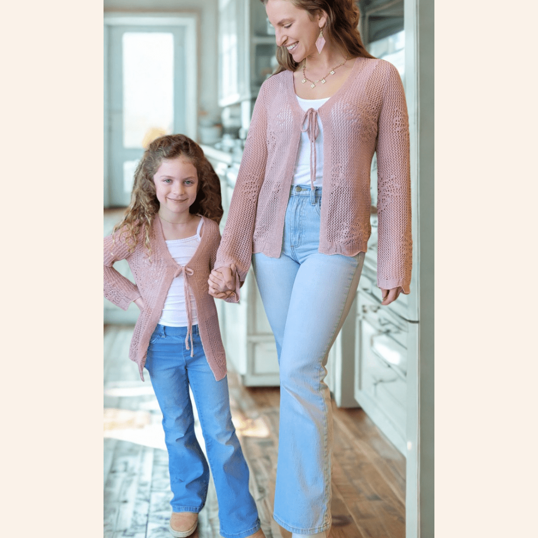 Crochet Bell Sleeve Mommy & Me Cardigans - HAHA MAMA Clothing