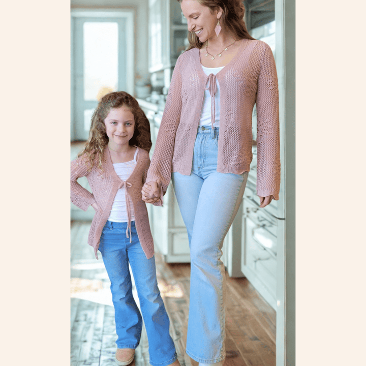 Crochet Bell Sleeve Mommy & Me Cardigans - HAHA MAMA Clothing