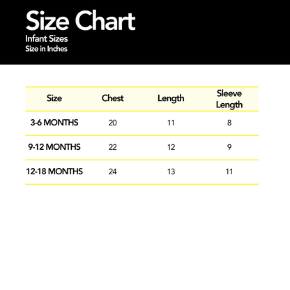 Infant size chart