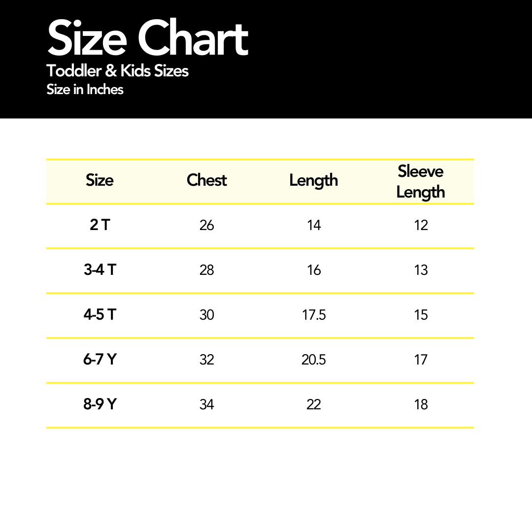 Toddler and kids chart