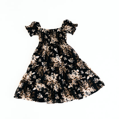Black Floral Dress- Child