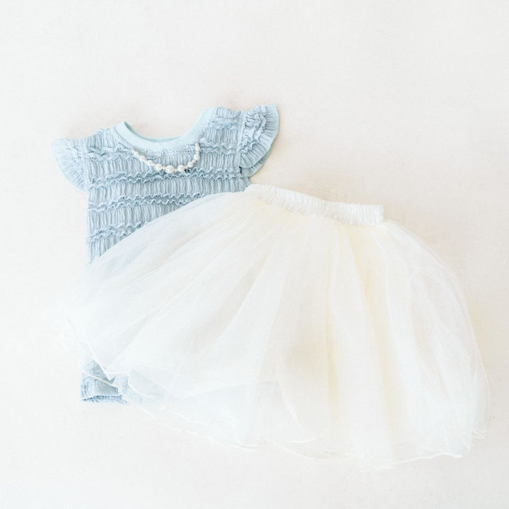Ruffle Blue Pearl Outfit - Child - HAHA MAMA Clothing