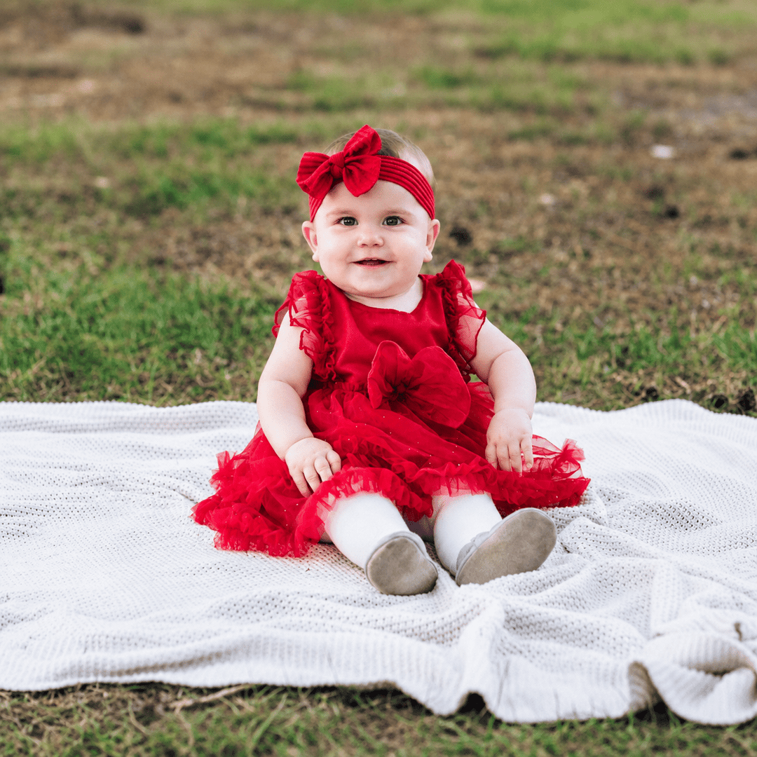 Baby Toddler Christmas Holiday Sparkle Tulle Dress - Girl's - HAHA MAMA Clothing