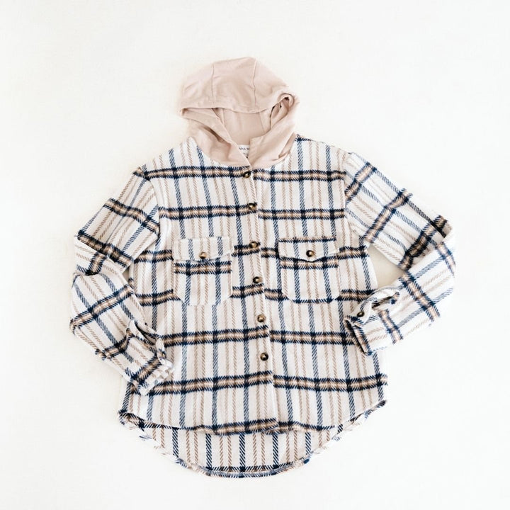 Cream & Navy Mommy & Son Flannels - HAHA MAMA Clothing