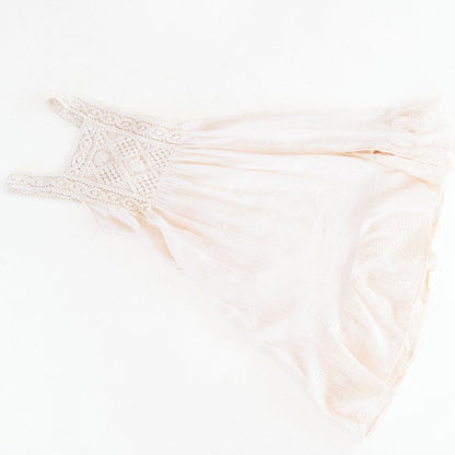 Soft White Crochet Dress - Women