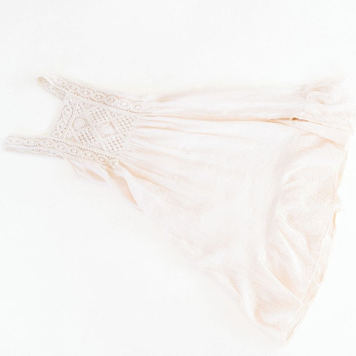 Soft White Crochet Dress - Women - HAHA MAMA Clothing