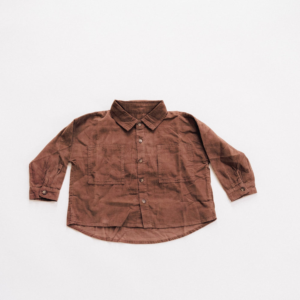 Cocoa Brown Corduroy Jacket - HAHA MAMA Clothing