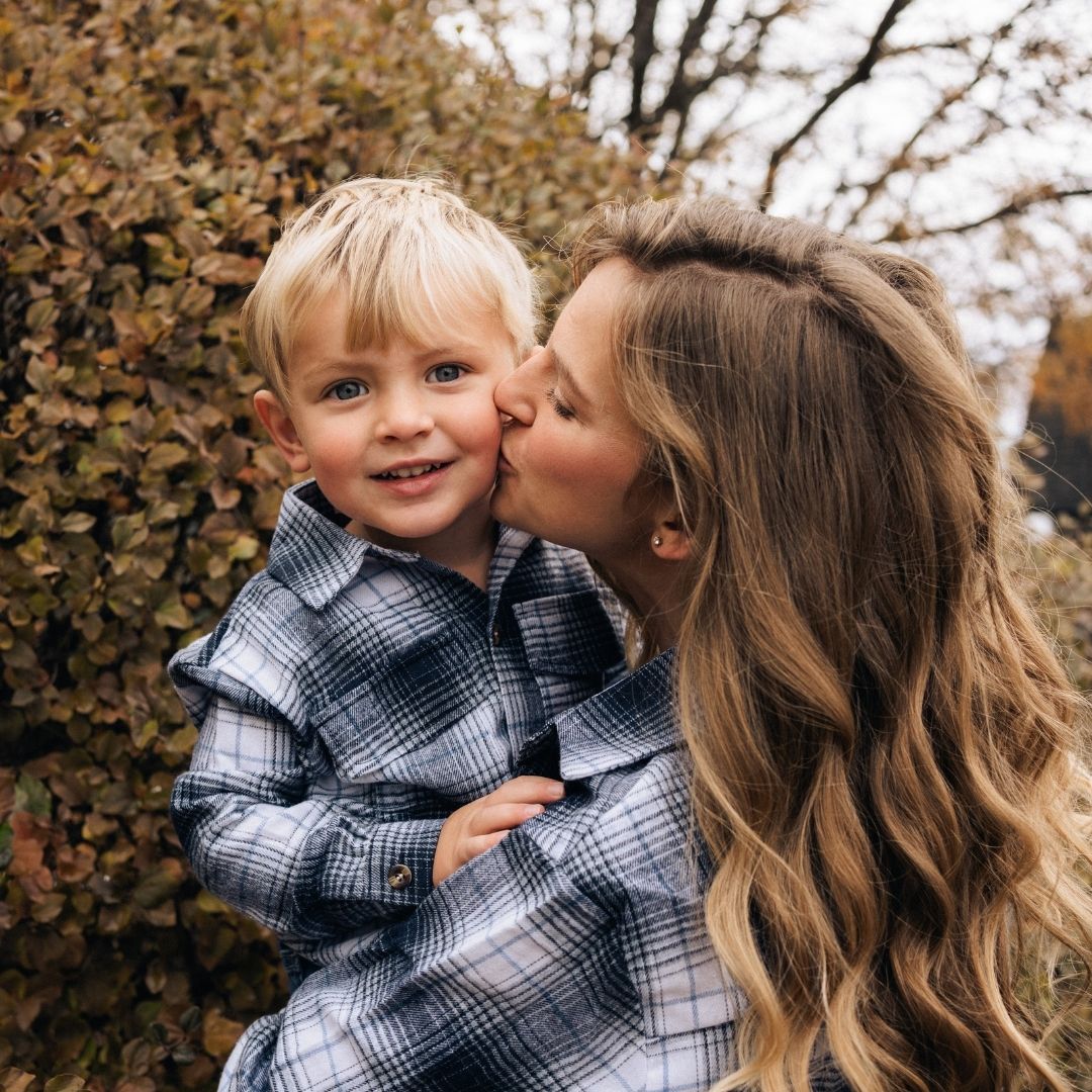 Lightweight Navy Flannel- Adult & Son