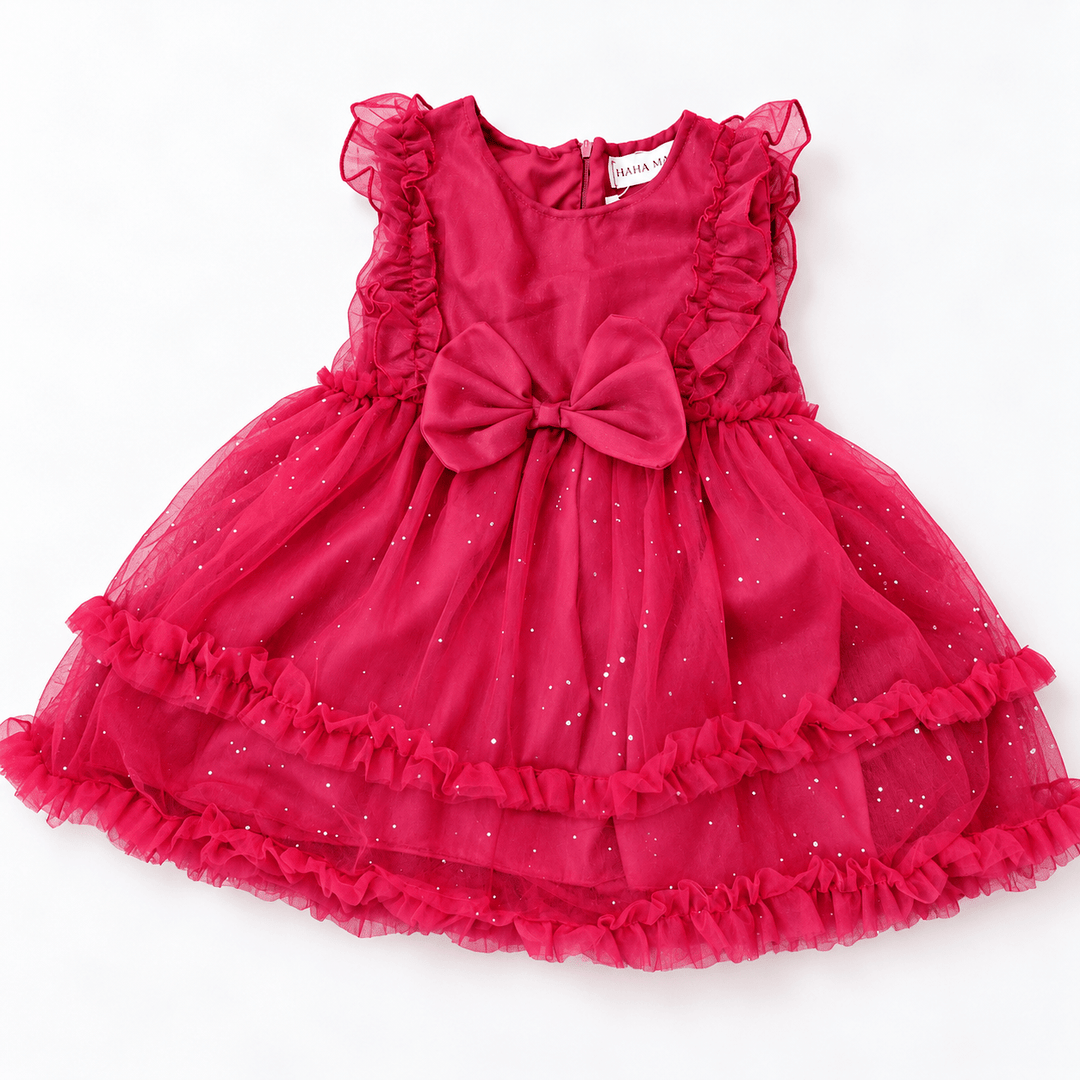 Baby Toddler Christmas Holiday Sparkle Tulle Dress - Girl's - HAHA MAMA Clothing