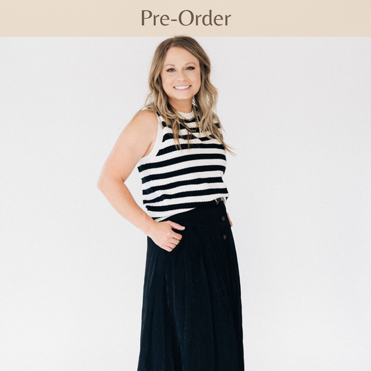 Striped Sweater Tank- Women