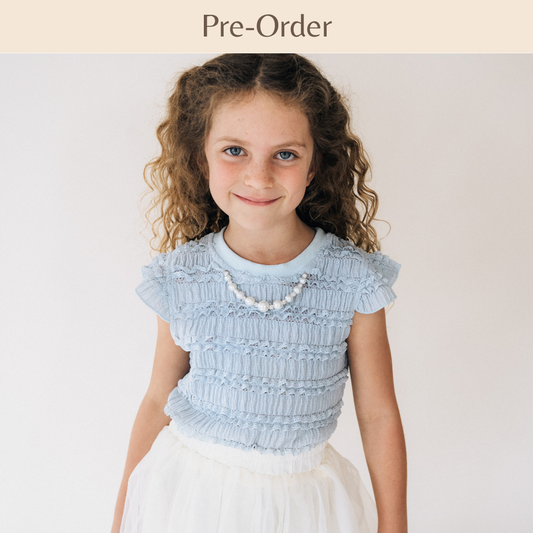 Ruffle Blue Pearl Outfit- Child
