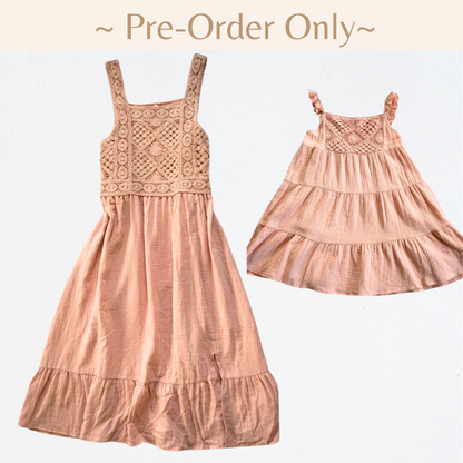 Dusty Rose Crochet Mommy & Me Dresses