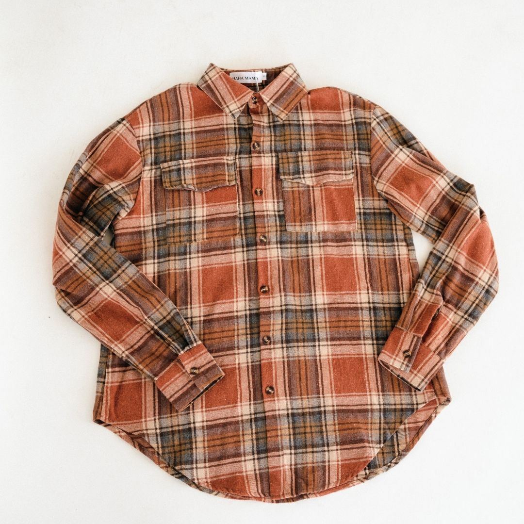 Lightweight Rust Flannel - Adult