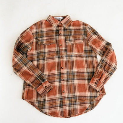 Lightweight Rust Flannel - Adult