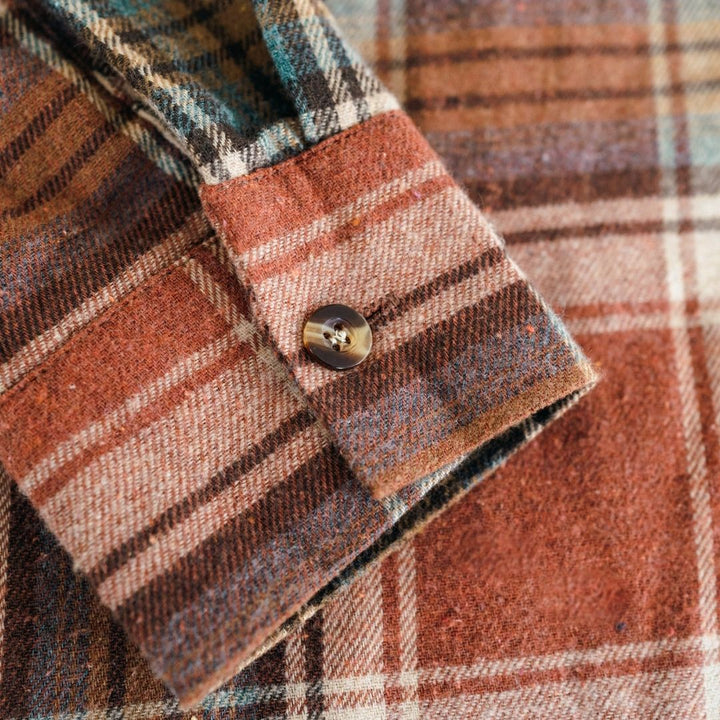 Lightweight Rust Flannel - Adult - HAHA MAMA Clothing