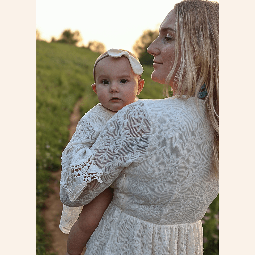 Ivory Lace Mommy & Me Dresses - HAHA MAMA Clothing