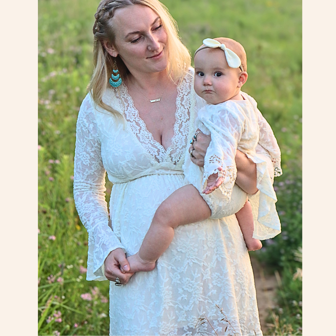 Ivory Lace Mommy & Me Dresses