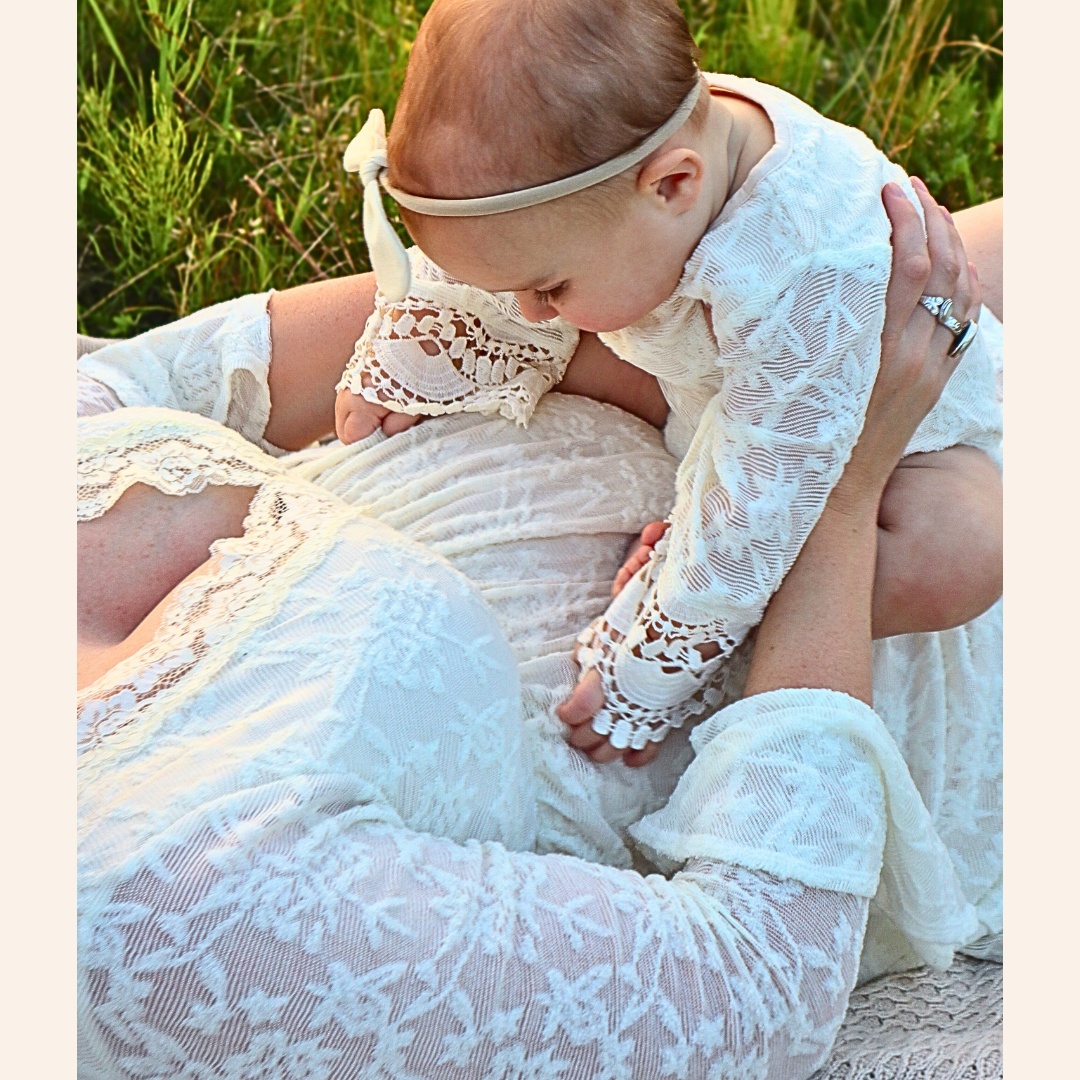 Ivory Lace Mommy & Me Dress - Infant - HAHA MAMA Clothing