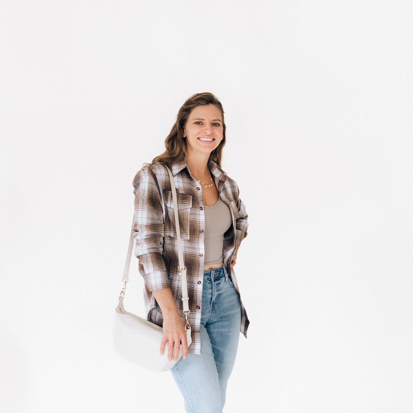 Lightweight Brown Flannel- Adult & Son