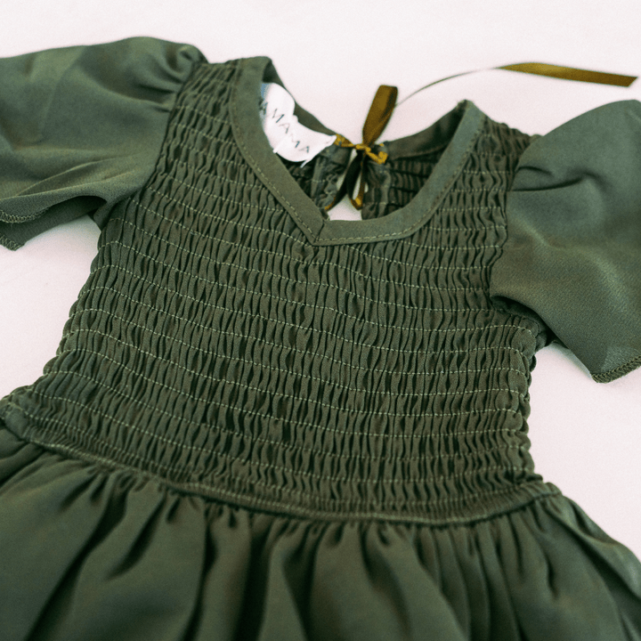 Green Chiffon Onesie Dress - Infant - HAHA MAMA Clothing