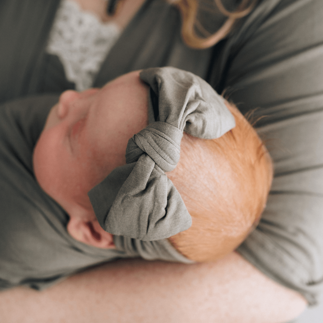Sage Green Maternity Delivery Gown & Matching Swaddle - HAHA MAMA Clothing