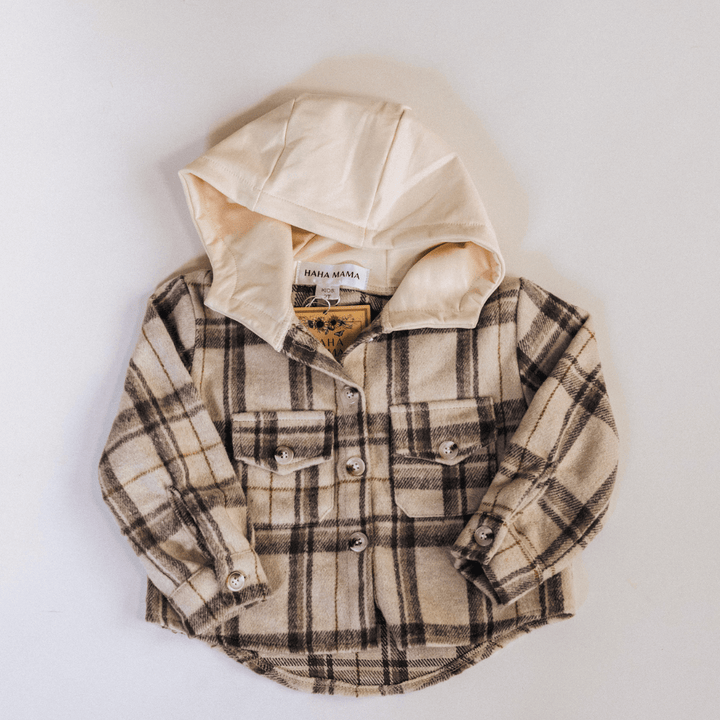 Beige Flannel - Child - HAHA MAMA Clothing