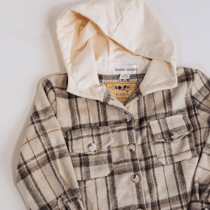 Beige Flannel - Child - HAHA MAMA Clothing