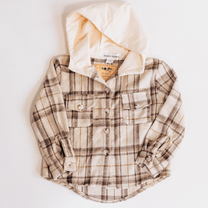 Beige Flannel - Child - HAHA MAMA Clothing