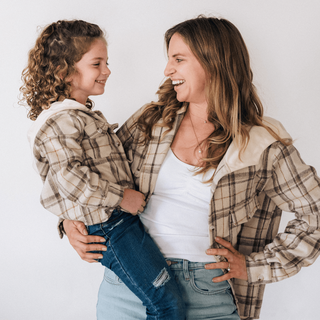 Beige Flannel - Hooded Adult - HAHA MAMA Clothing