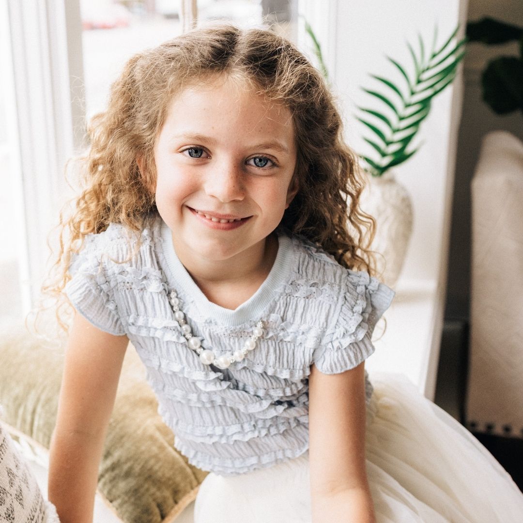 Ruffle Blue Pearl Outfit- Child