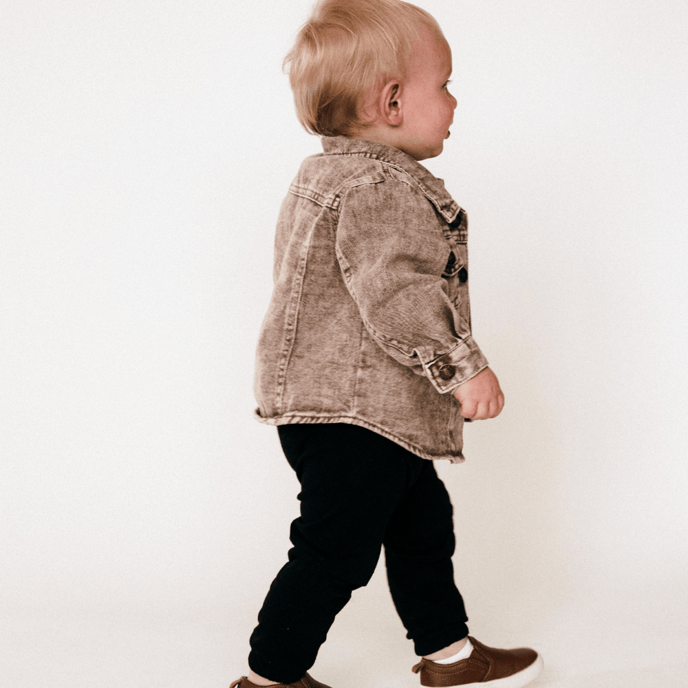 Brown Denim Jacket - Infant Dallas Orders - HAHA MAMA Clothing