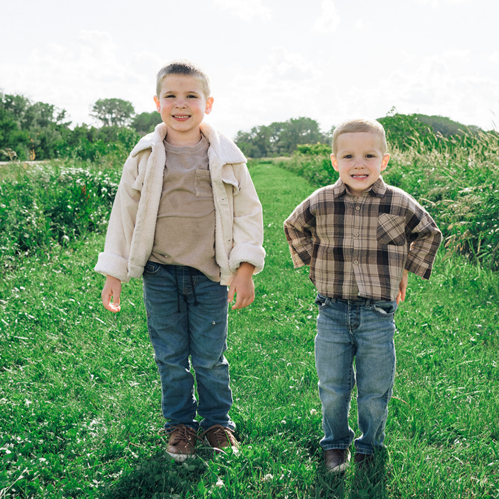 Sherpa Collar Bone Corduroy Jacket-Child