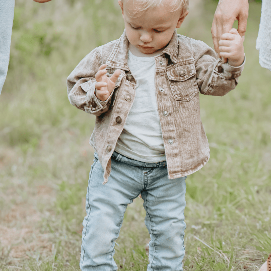 Brown Denim Jacket - Infant - HAHA MAMA Clothing