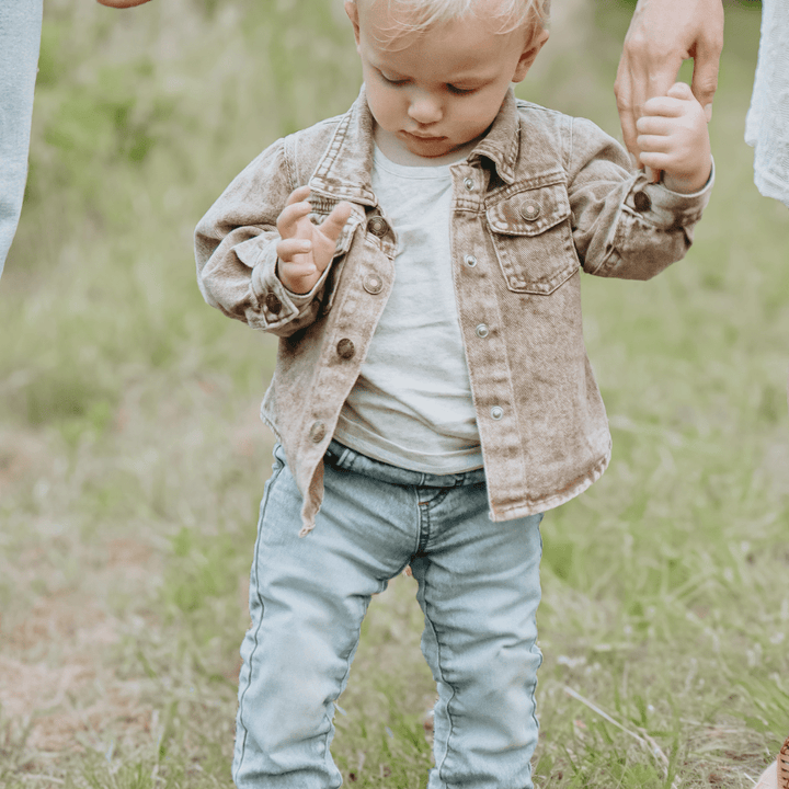 Brown Denim Jacket - Infant - HAHA MAMA Clothing